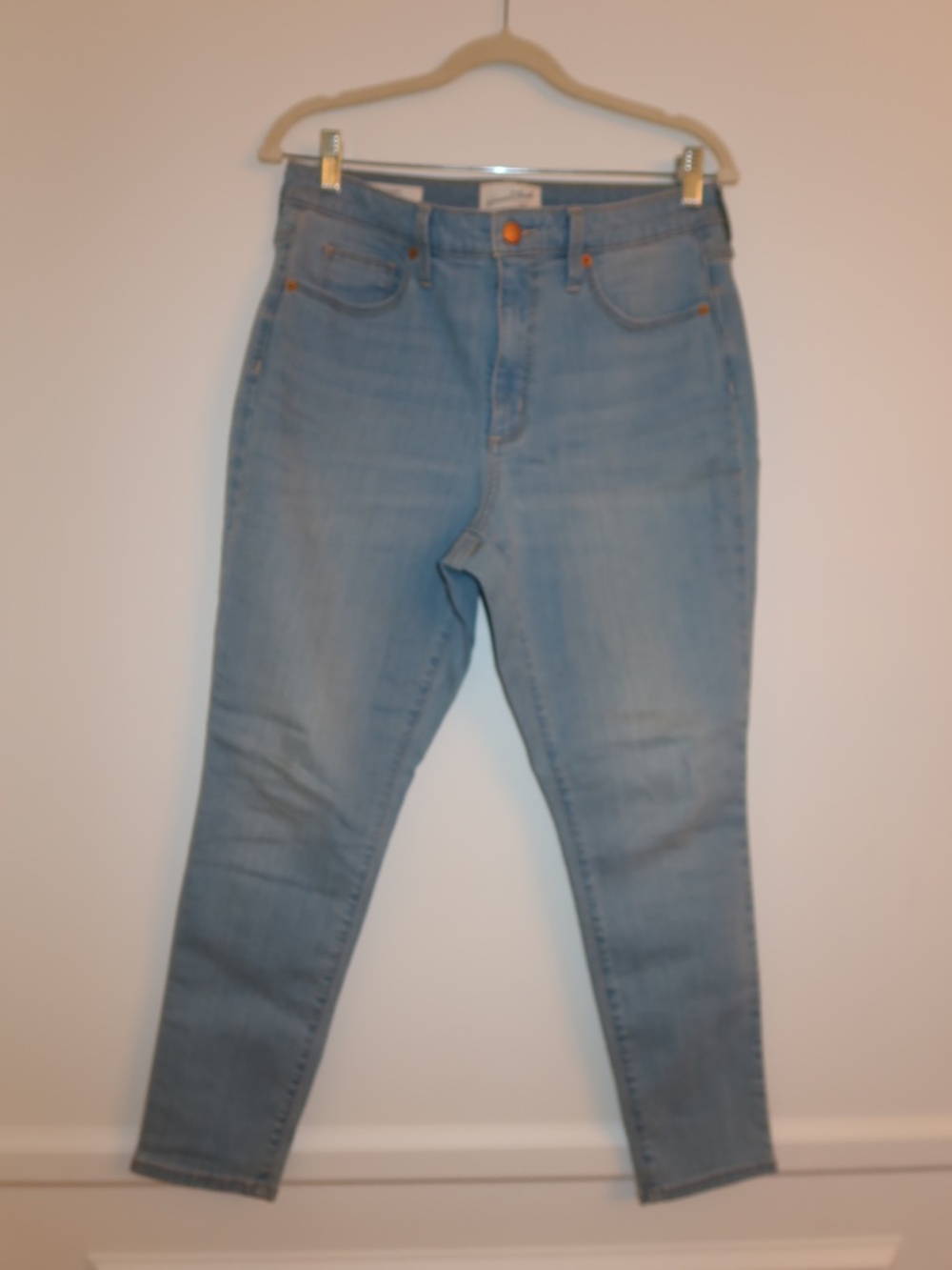 Womens Jeans Size 10S High Rise Skinny Light Wash